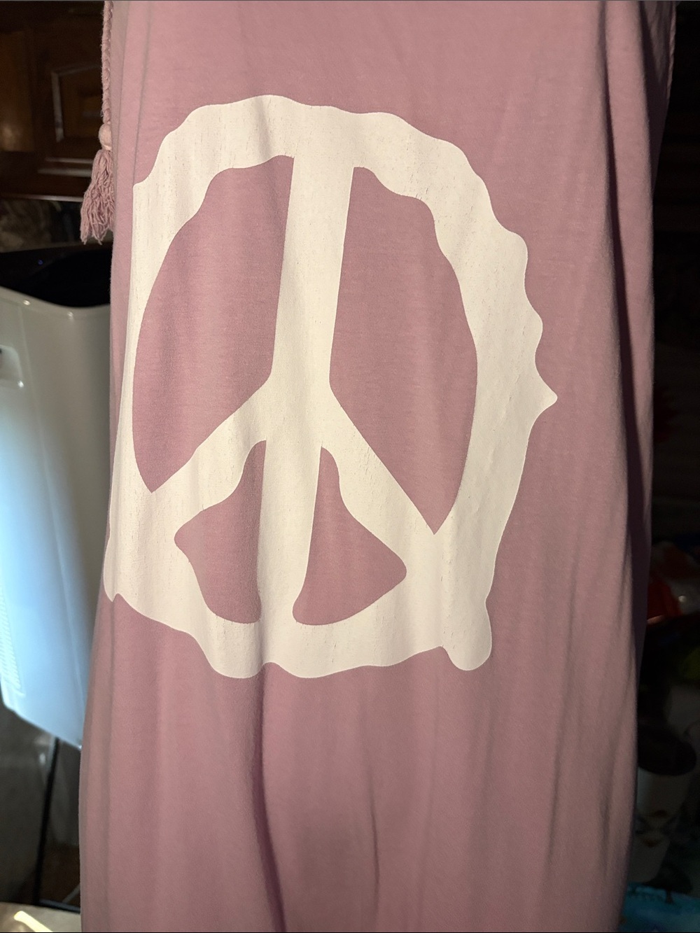 Light Pink Ruffle-Hem Maxi Dress